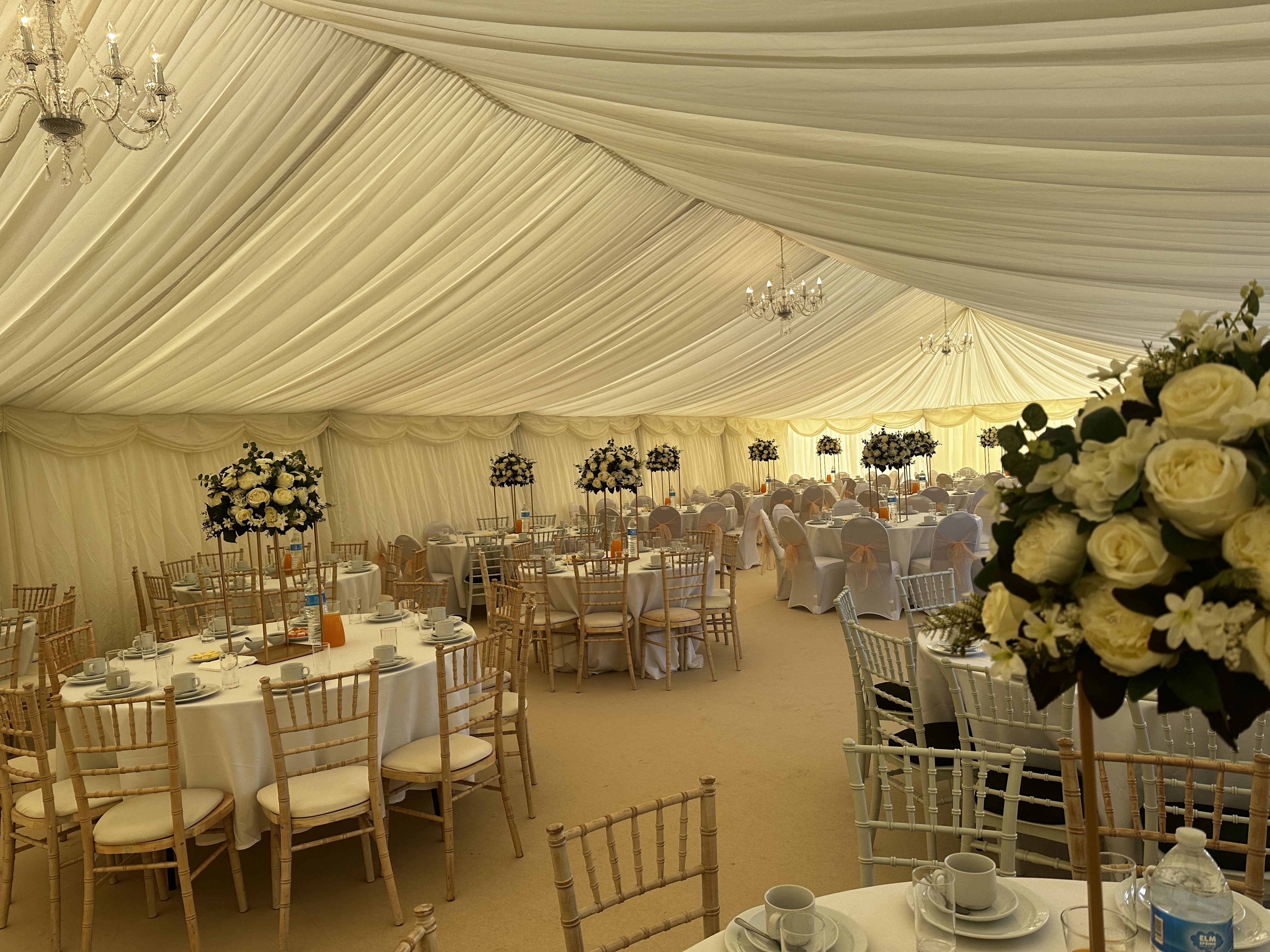 Marquee wedding reception setup — Regiis Events